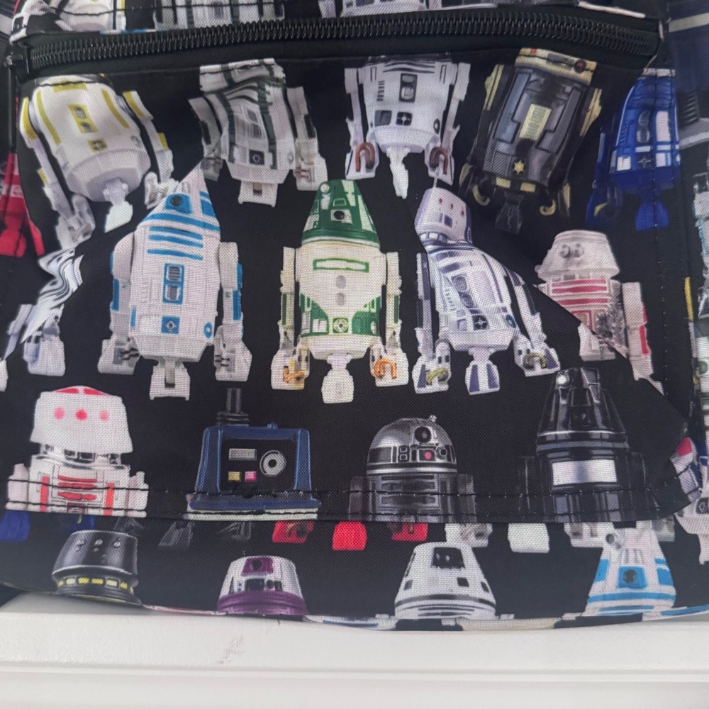 Star Wars R2-D2 Droids All Over Print Backpack Black Astromech Multi Color - Picture 3 of 11